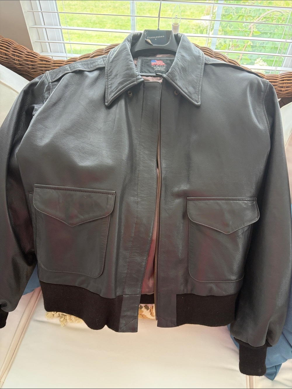 Leather Bomber/Motorcycle Jacket